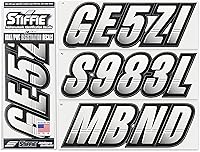 Vista 54 de Stiffie Techtron Vino/Negro 7,6 cm Adhesivos para Registro de Barcos y Motos Acuáticas • Pegatinas de Números y Letras