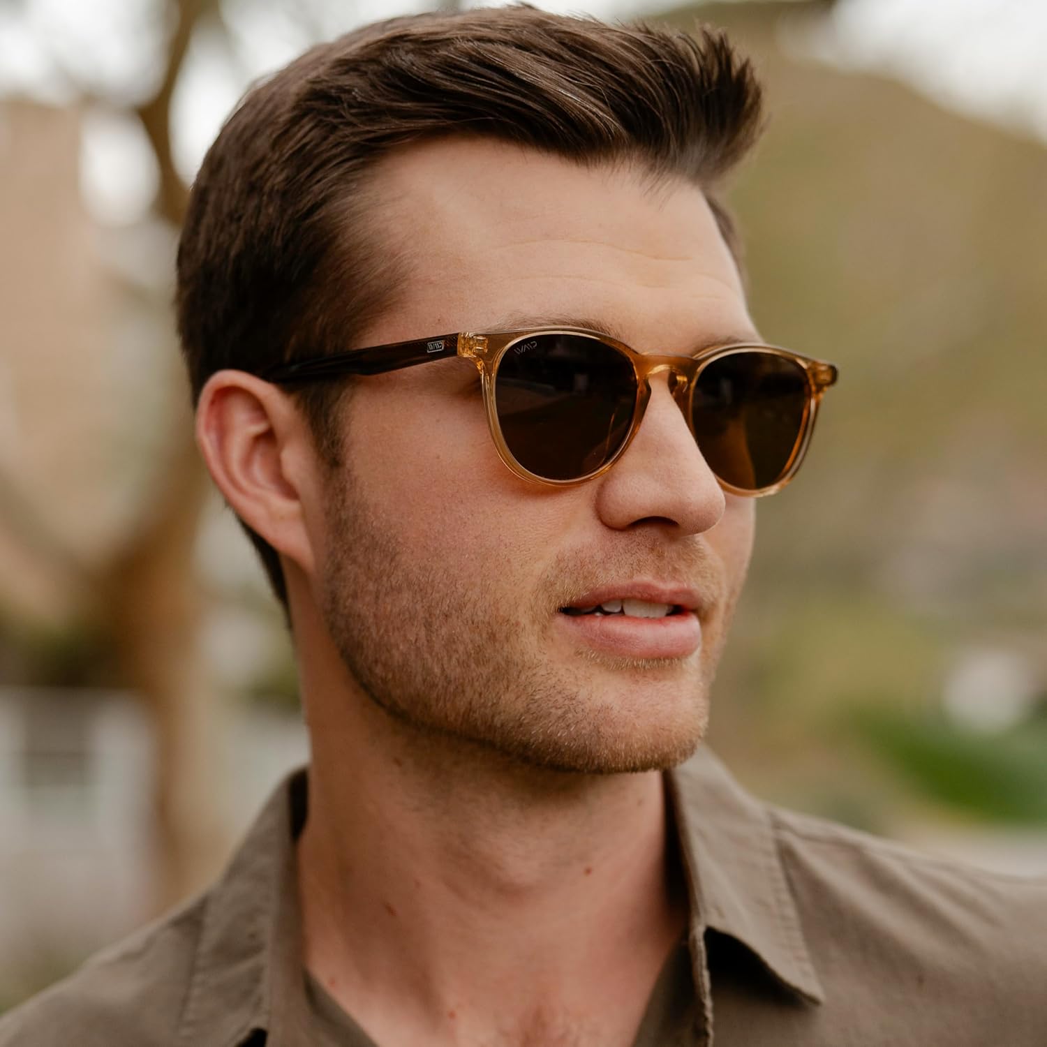 WearMe Pro WMP Eyewear - Classic Round Polarized Sunglasses for Men | Retro Design with UV Protection - Image 3
