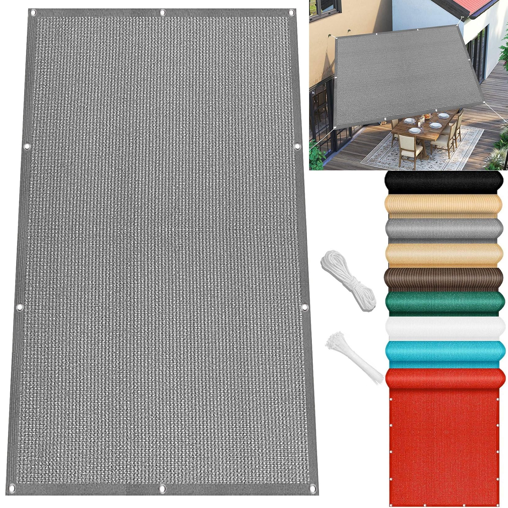 KLGFBDC Balcony 110x600cm Tear Resistant Awning Canvas Wind & Sun Protection Breathable Eyelets Perfect for Garden Patio & Outdoor Spaces Sold by the Metre