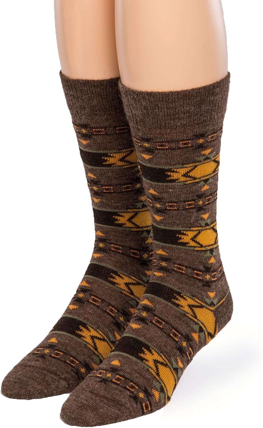 WARRIOR ALPACA SOCKS - Alpaca Wool Dress Socks, Designer Series - Desert Design