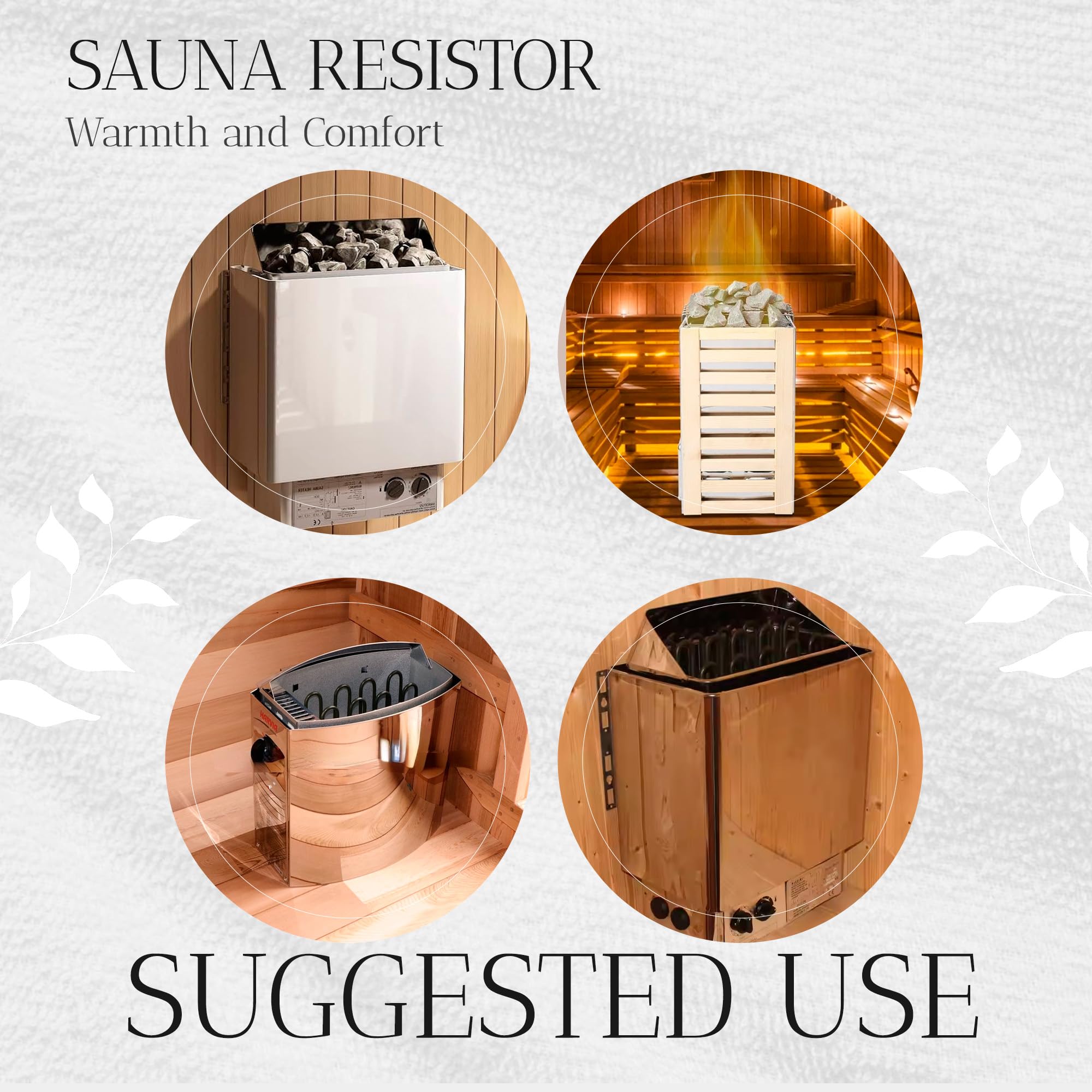 DOJA Barcelona | Resistencia para Sauna | 2000W | Resistencia Calentador | 230V | 260x300x330mm | en Acero | Accesorios Sauna | Resistencia Calor Para Sauna Portatil, Estufas de Sauna