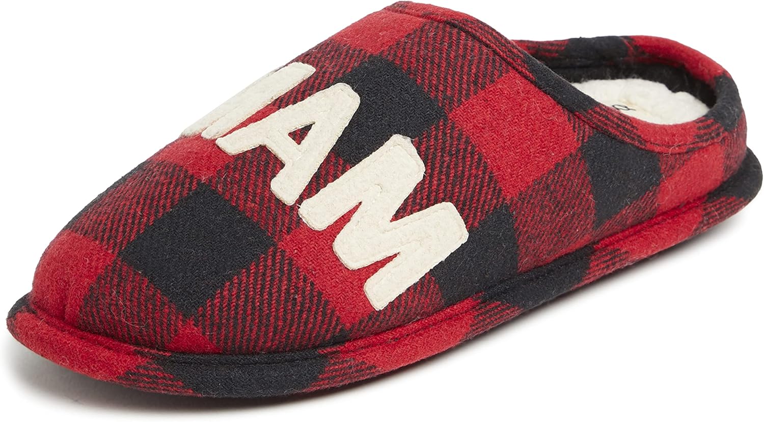 Dearfoams Women's Mama Bear 2021 Retired Colors Slipper, Red Mamá OSO, Medium