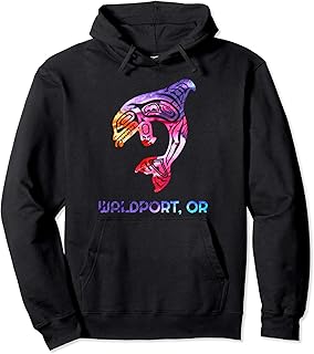 Sudadera con capucha Depoe Bay Oregon Native American Orca Killer Whale