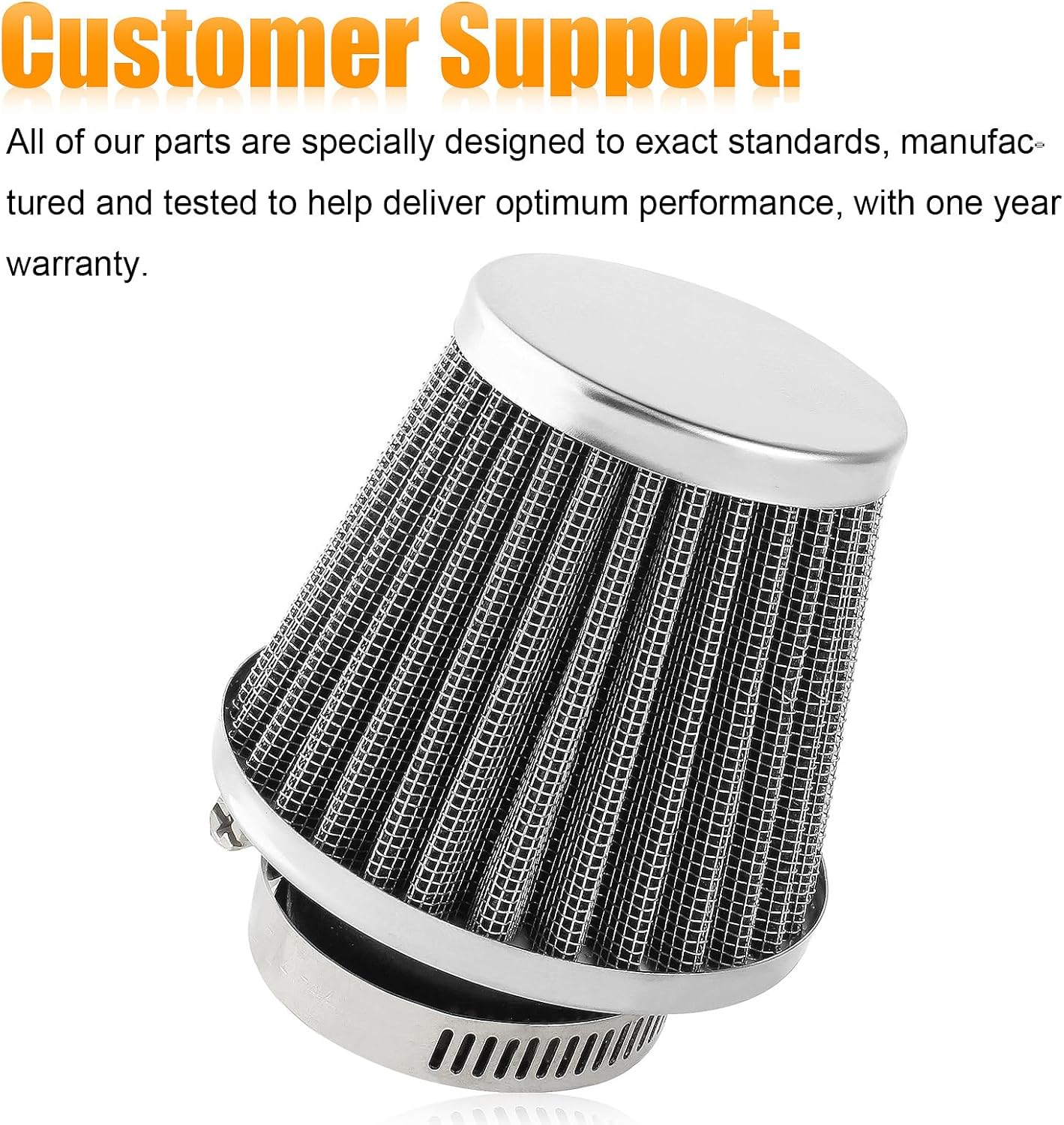 5 Pcs Universal Filter 57mm 58mm 59mm 60mm Compatible with 50cc-90cc 110cc 125cc 150cc 200cc 250cc GY6 ATV Scooter Quad Go Kart Moped Pit Dirt Bike Suzuki Baja 2.36inch