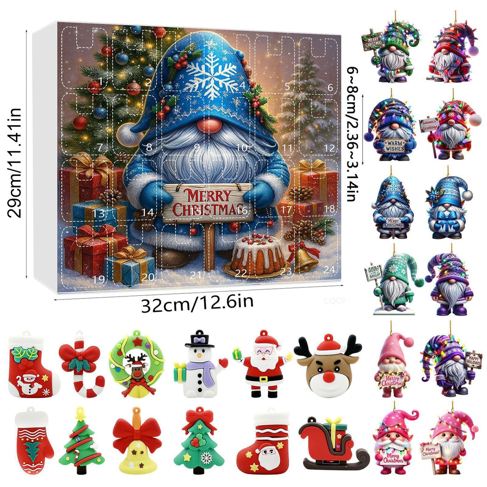 Calendario de Adviento de 24 días con figuras, decoración de figuras para | niños, adolescentes y familias, actividad diaria en casa, , escuela, aula