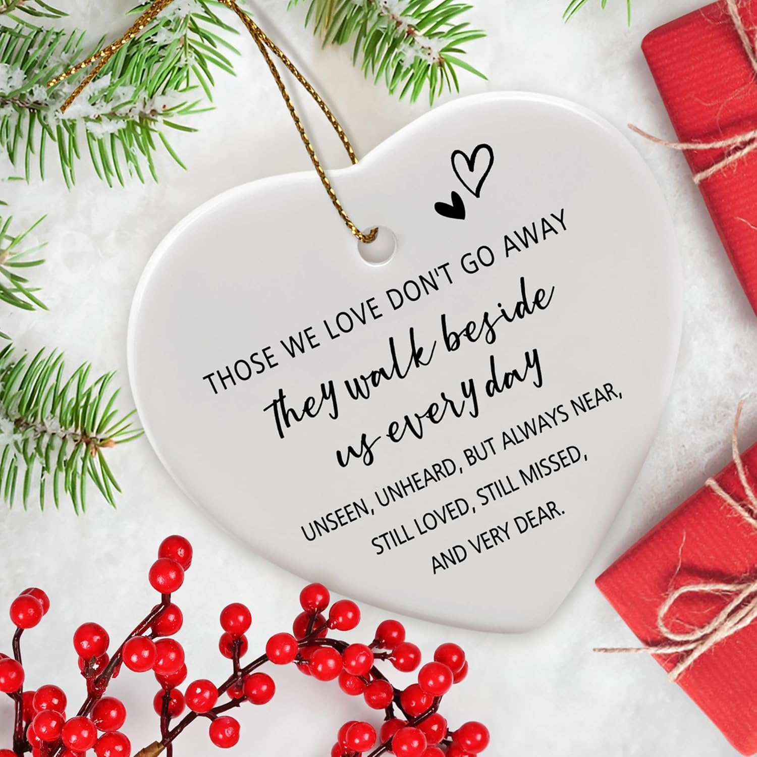 Sympathy Gift for Family Loss - Bereavement Memorial Ornament - In Loving Memory Christmas Remembrance - Those We Love Don't Go Away - Image 3