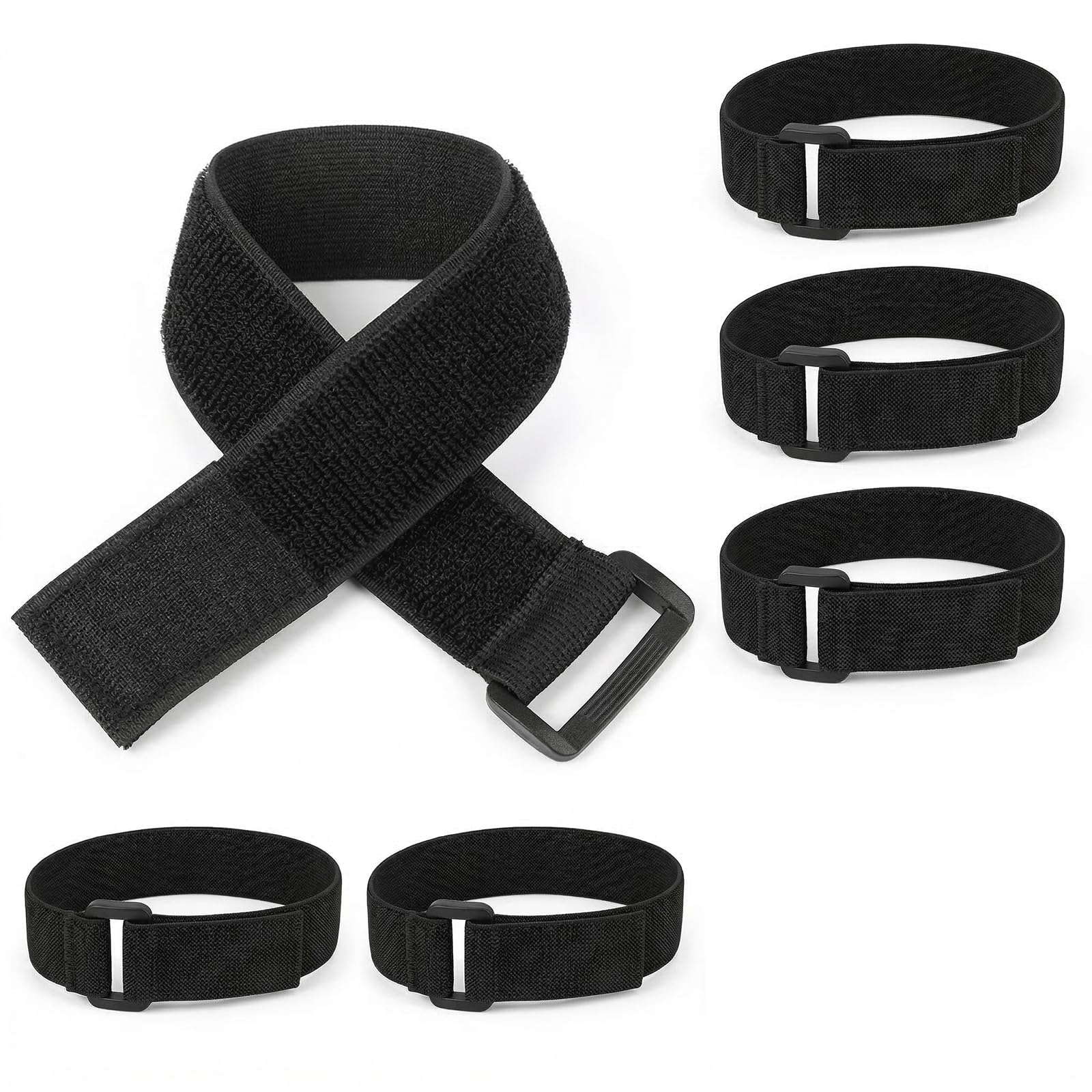 Lot De 6 Pinces à Vélo Velcro – Serre-pantalon Réglable 400 Mm, Pour Vélo, Jogging, Randonnée