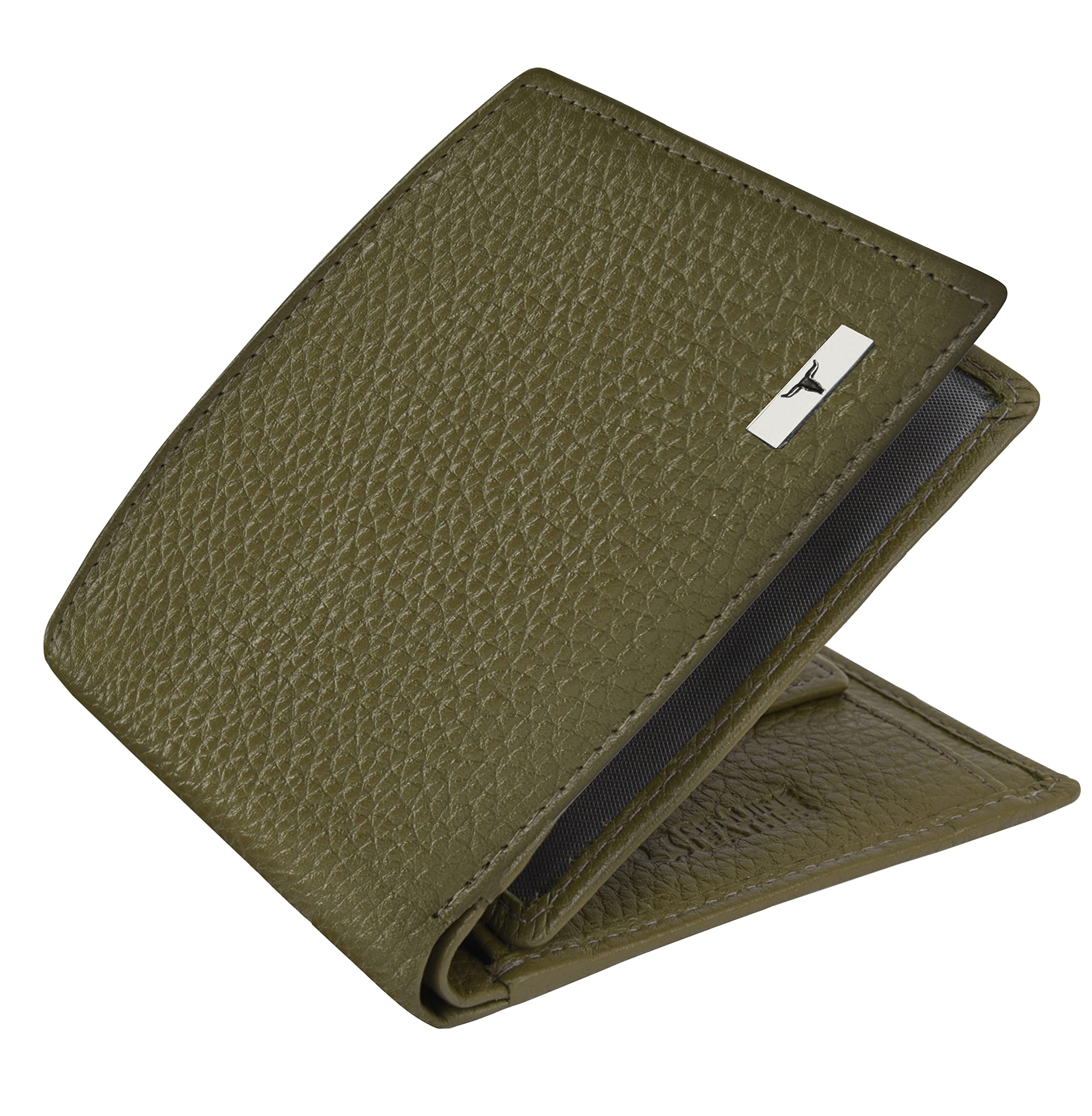 URBAN FOREST Cooper Olive Green Leather Wallet for Men