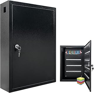 VORVIL Key Lock Box Cabinet with 100 Hooks, W...,