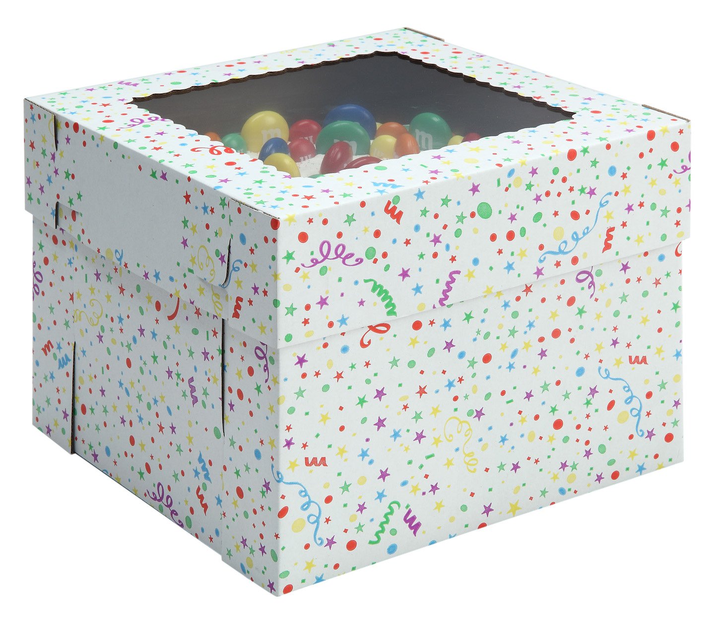 W PACKAGING WPCKB148PB 14x14x8 White/Kraft Party Print 8
