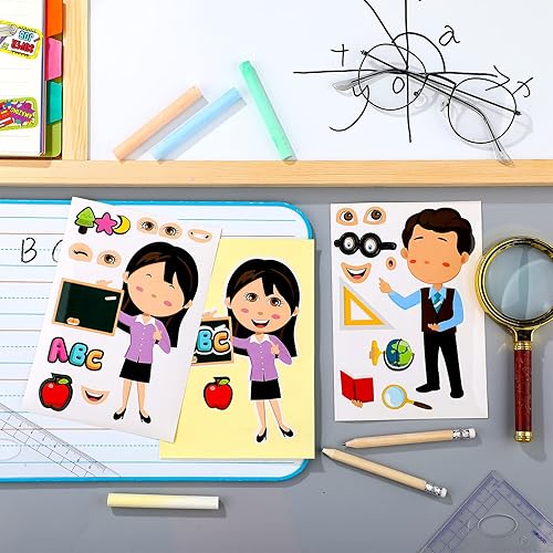 Miniatura 4 de Zonon 48 calcomanías educativas para hacer tu propia ocupación para niños, regalos de fiesta, recompensas, regalo de cumpleaños, manualidades con 8