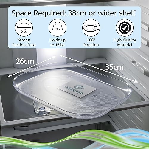 Miniatura 4 de Lazy Susan Organizador y tocadiscos de almacenamiento - Organizador de nevera ABS duradero Lazy Susan - Bandeja giratoria - Organizador giratorio