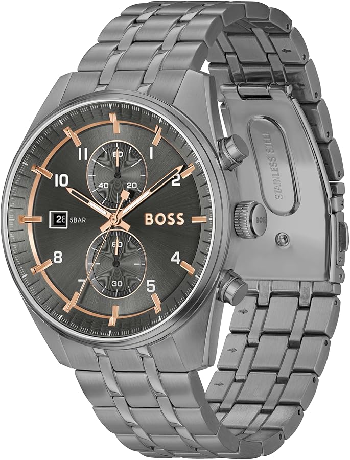 Amazon.com: BOSS Skytraveller Men's 44mm Quartz Chronograph Watch
