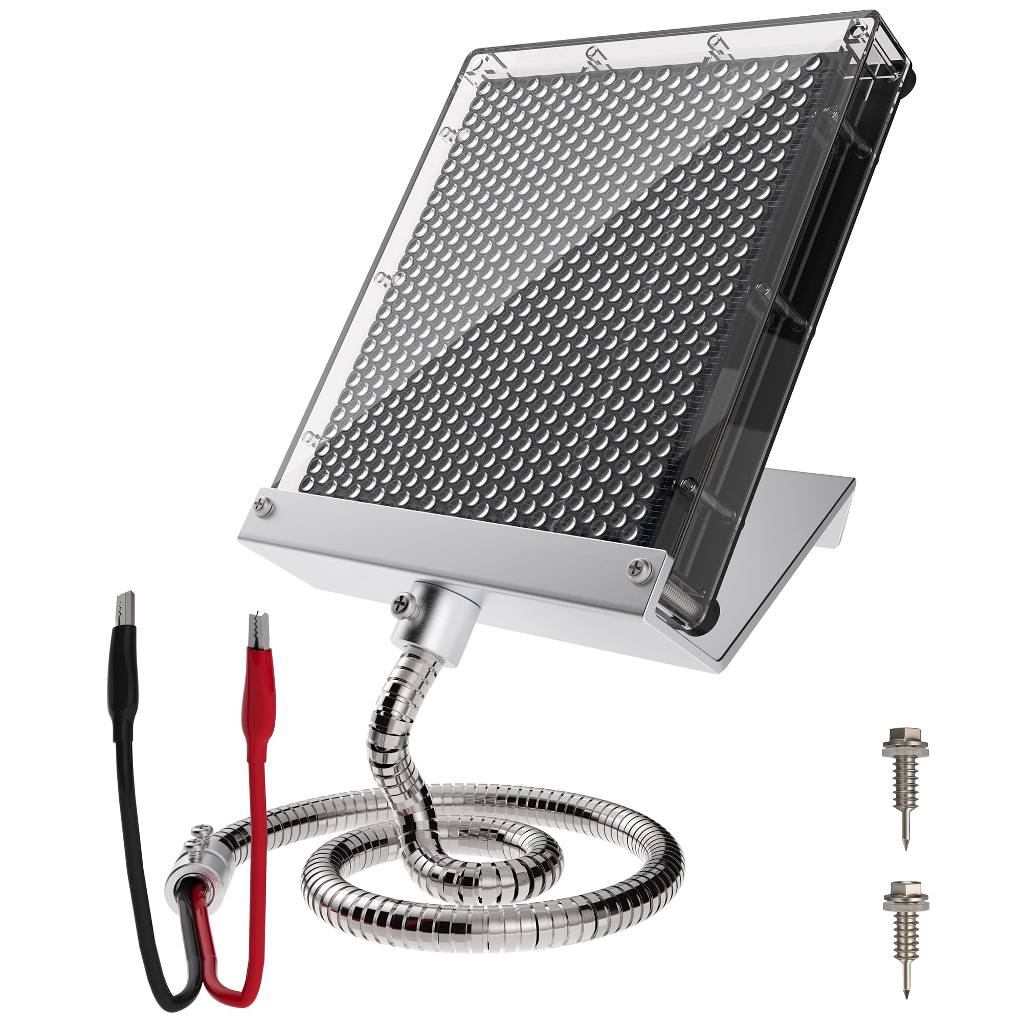 SOLPERK6V Solar Panel Battery Charger for Deer Feeder, 1.7W Waterproof Solar Panel with Mounting Bracket and Alligator Clips