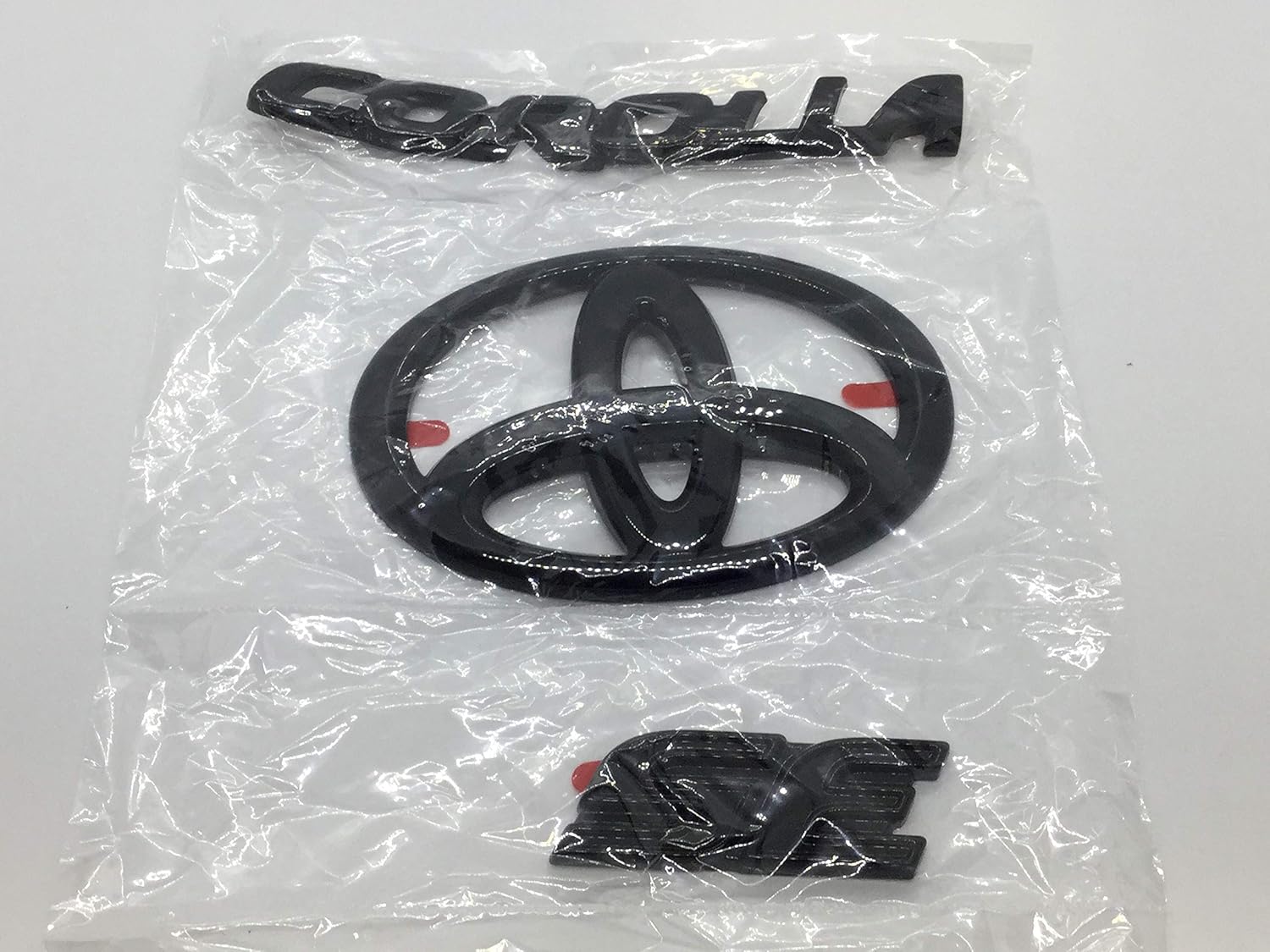 Toyota TRD Black Chrome,Abs,Plastic Emblem for Corolla SE - Gloss Black