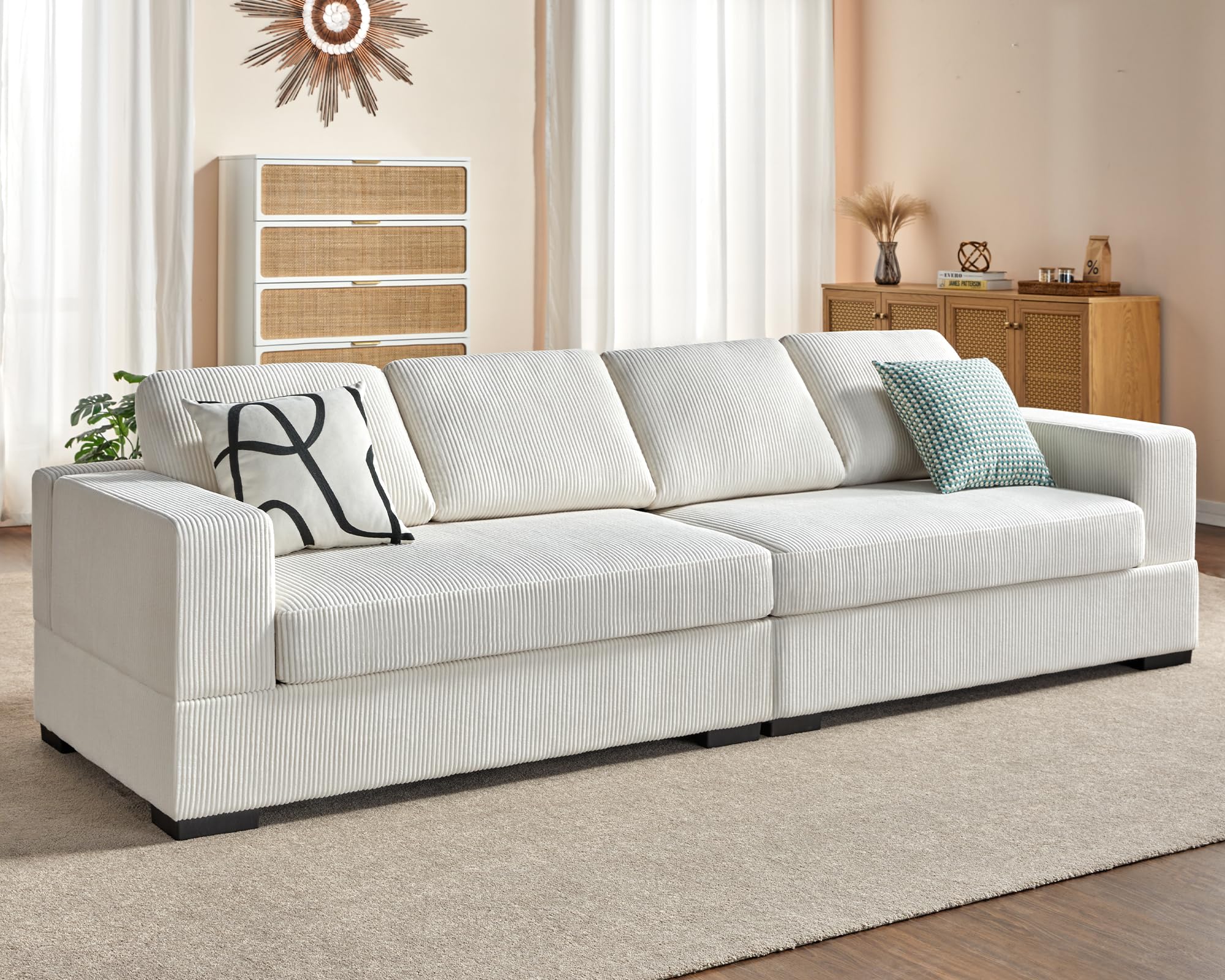 Amazon.com: Amerlife 114 Inch Couch, Oversized Sofa- Deep