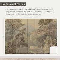 Vista 3 de AFZEVEB-Tropical Jungle Wallpaper Landscape Tree Wall murals for Bedroom 159"x107"(Not Peel and Stick)