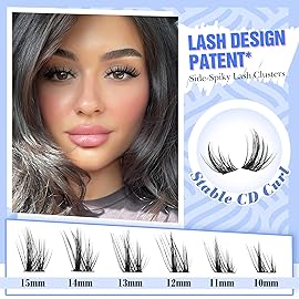 Manga Lash Clusters Spiky Cluster Eyelash Extensions Cat Eye Anime Individual Lashes Natural Lash Extension Clusters Wispy Eyelash Clusters 120 Pcs CD-Curly Cluster Lashes by Mavphnee