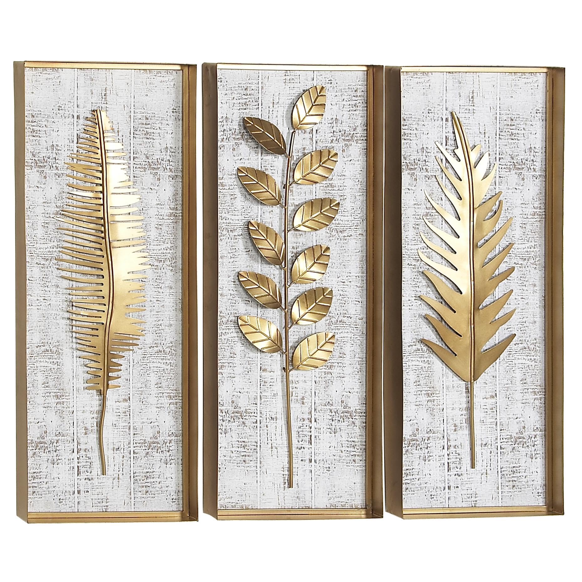 Amazon.com: Deco 79 Metal Leaf Home Wall Decor Framed 3D Wall