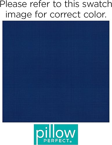 Vista 90 de Pillow Perfect Pompeii - Cojín de mimbre sólido para asiento de patio para interiores y exteriores, reversible, resistente a la intemperie y a