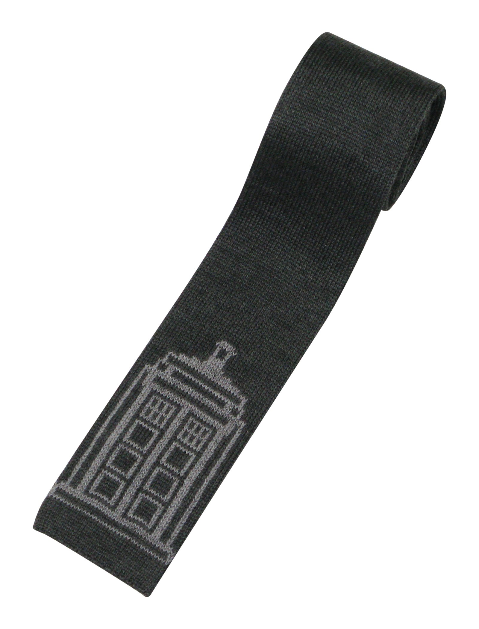 Doctor Who Men's Grey Tardis Knitted Tie - Official Dr Who Gift Merch Gifts For - Lovarzi