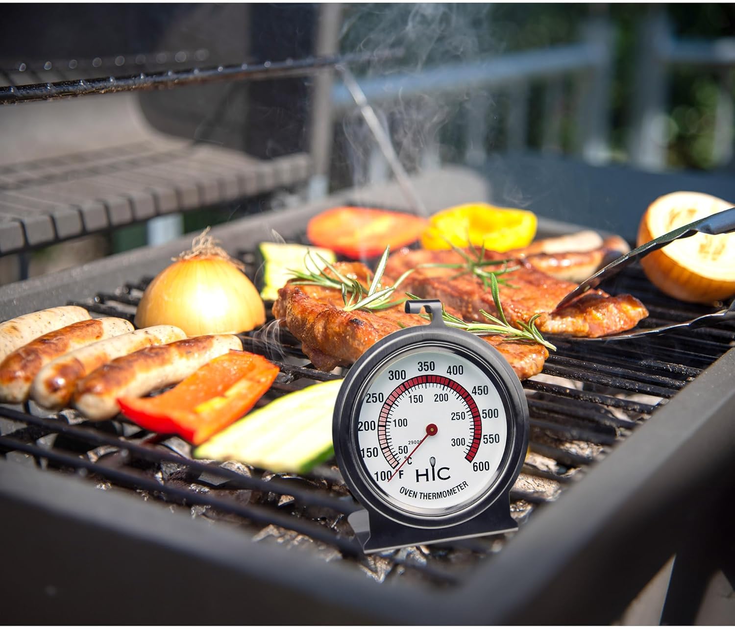 HIC Kitchen Roasting Oven Thermometer, Large 2.5-Inch Easy-Read Face, Stainless Steel