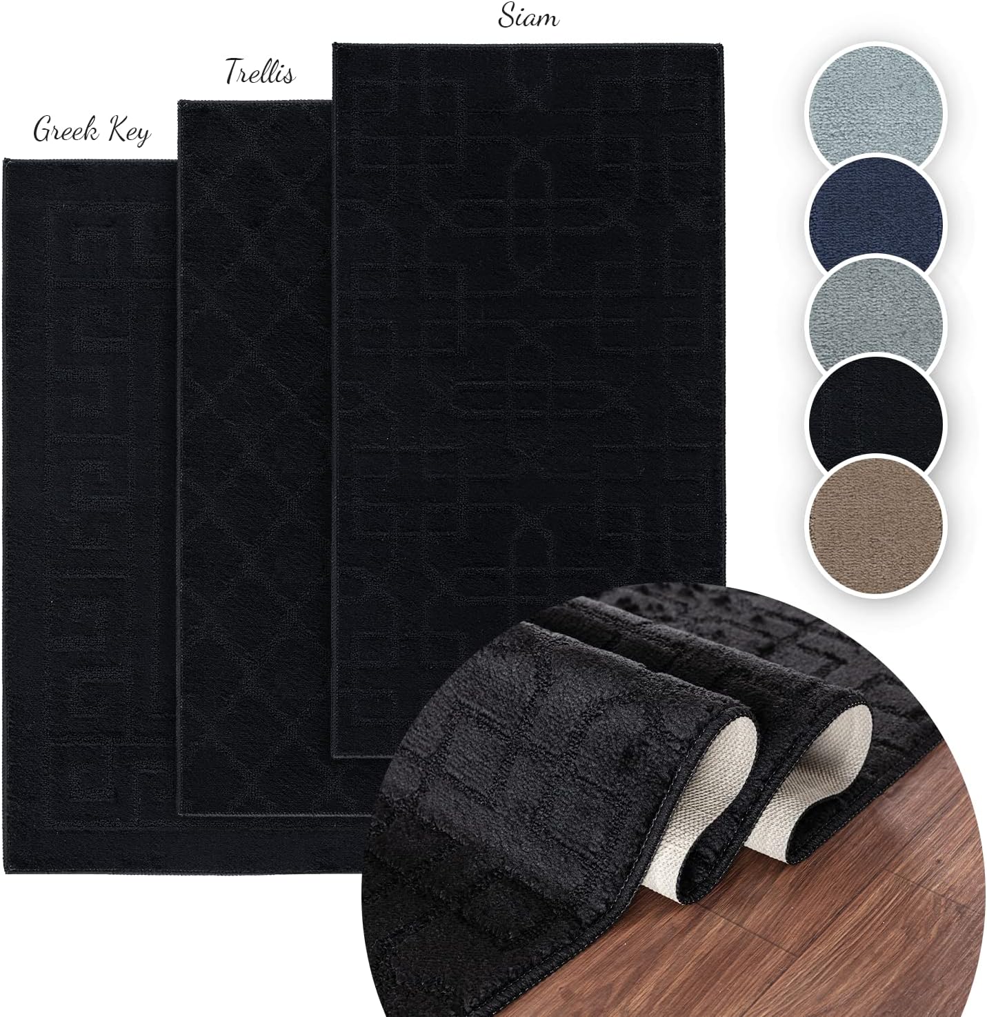 GULLAMBO Door Mat, Non Slip Mat For Tiles Lino lamination Wood Flooring, Washable Front Door Mat Inside - Image 3