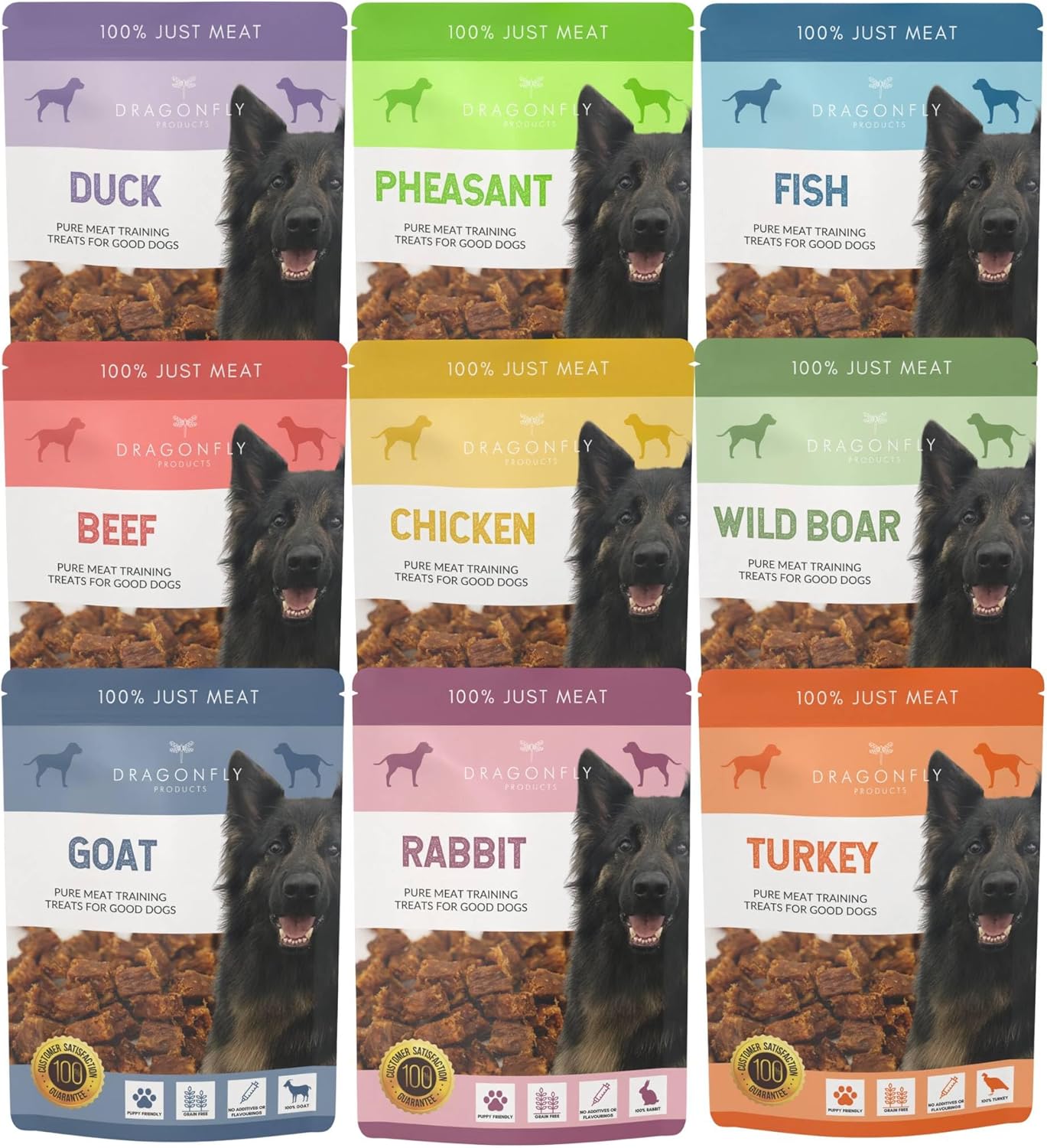 Dragonfly Products Grain Free Puppy & Adult Dog Training Treats - 100% Pure Meat - Healthy Low Fat Dog Treats - 250g (Beef) 7 81KPKbJd1qL. AC SL1500