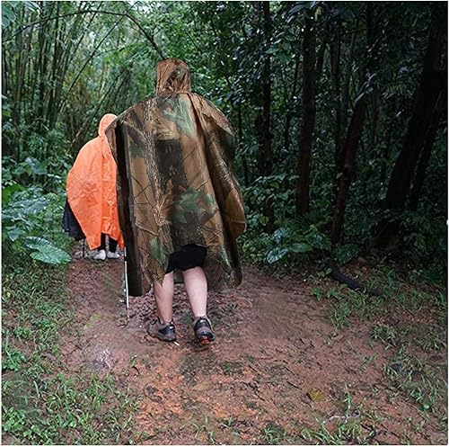 Miniatura 4 de REDCAMP Poncho de lluvia impermeable con capucha y brazos para acampar y senderismo