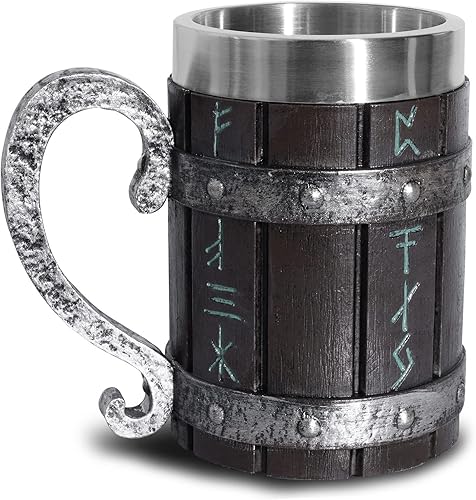 Vista 9 de Taza de cerveza de barril de madera, taza de acero inoxidable de 20 onzas, taza de café, caballos, regalos para mujeres y hombres, regalo