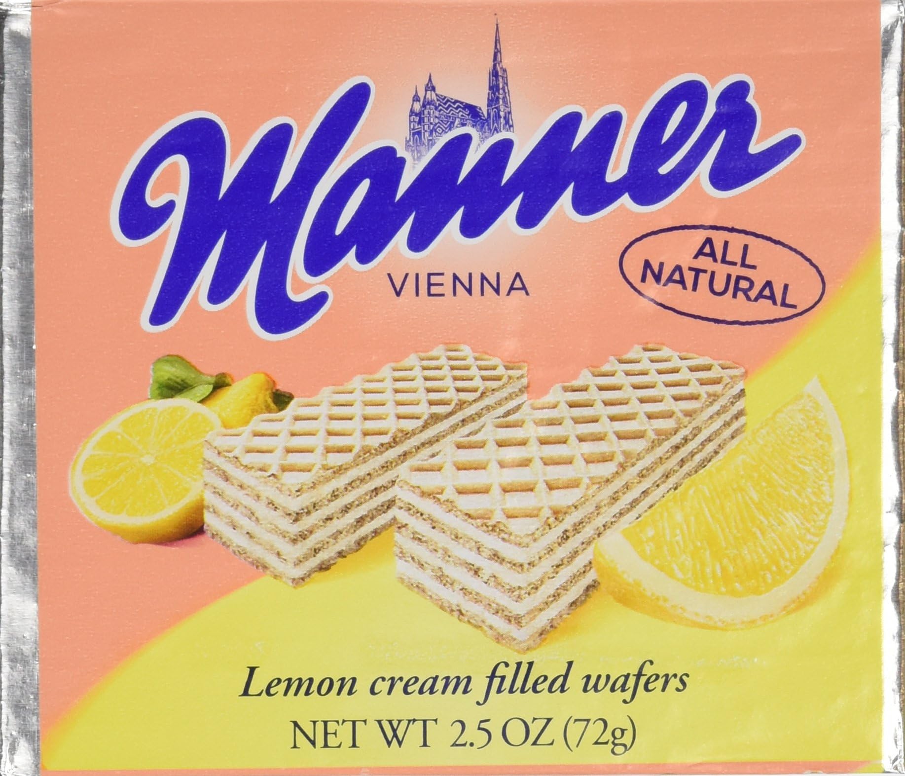 Manner Lemon Wafer Pocket Pack 12 Count