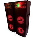 DJ STONE DJ1010 Plus 250W RMS Bluetooth DJ Tower Speakers | Dual 10" Woofers & 4" Drivers | RGB Party Lights | Wireless MIC + Remote | Karaoke Compatible Home Entertainment Speaker gallery image