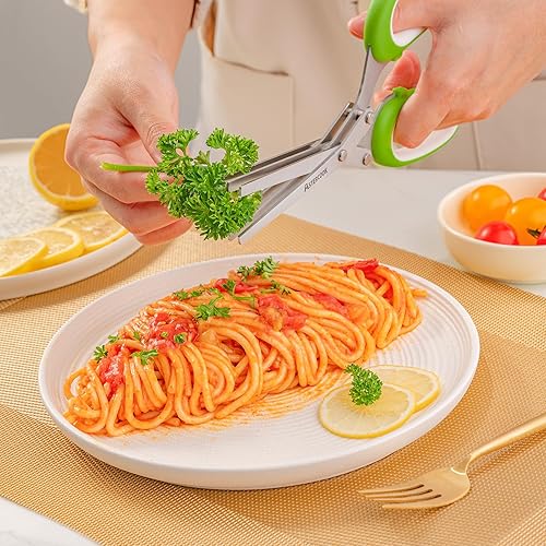 Miniatura 6 de Astercook Tijeras de cocina, tijeras de cocina de alta resistencia, tijeras de mango de polipropileno y TPR, ideales para aves de corral, hierbas,