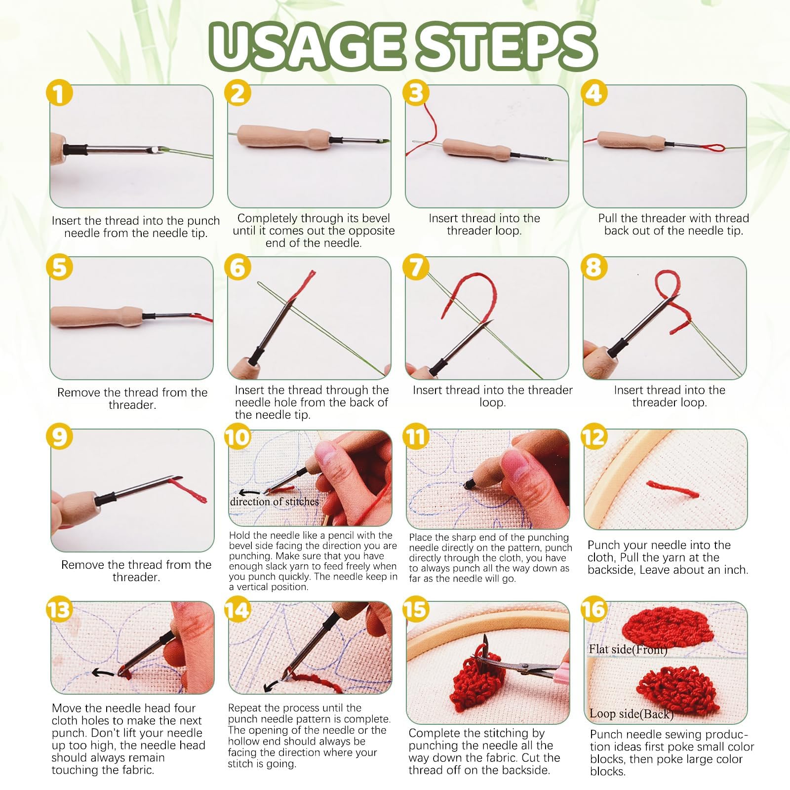Kompletny zestaw do Punch Needle Panda 3 szt. DIY