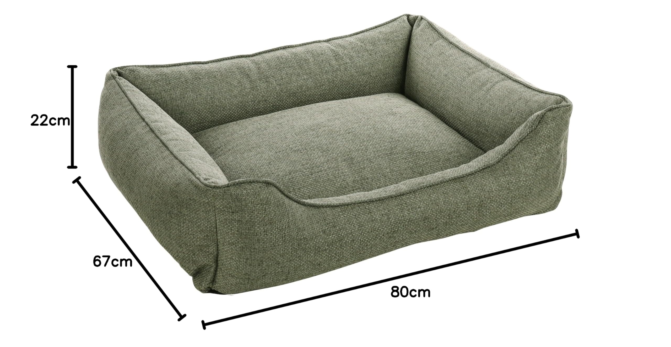 Flamingo Lit Gini pour Chien Chat - Panier pour Chien Chat - 80x67x22cm - Lavable - Fond Anti-dérapant - Housse Amovible Lieu de Couchage Doux et Confortable