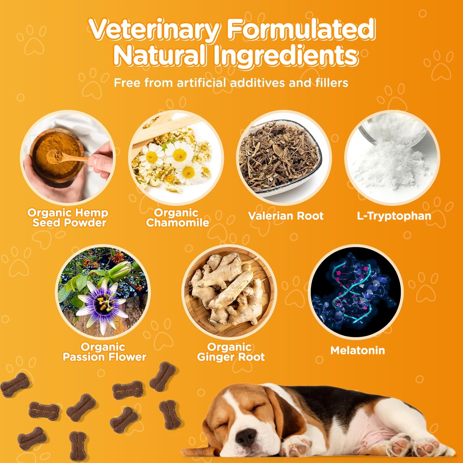 Dog Calming Chews 100 Count Large Particle,Anxiety Relief Treats for Dogs,Sleeping Aid Supplement,Aid with Separation, Barking, Stress Relief, Thunderstorms 100% Natural Ingredients,Chicken Flavor