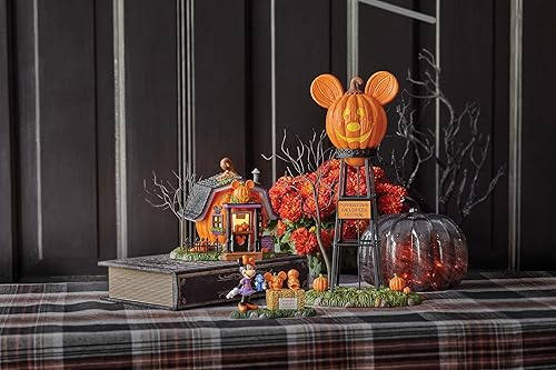 Miniatura 7 de Department 56 Disney Village Halloween Pumpkintown Accesorios Mickey Mouse Minnie Picks a Winner Figurine, 3 pulgadas, multicolor