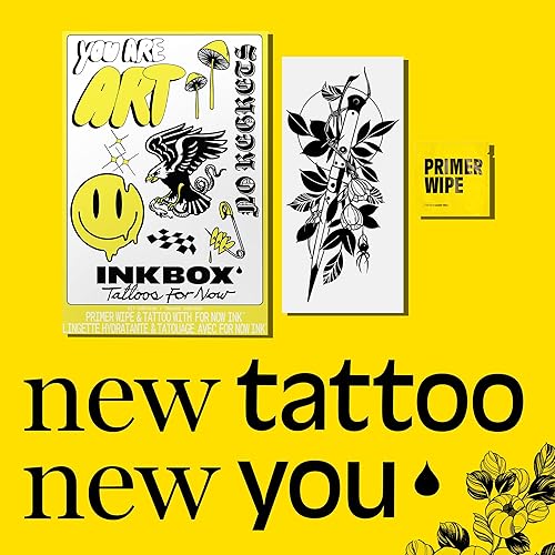 Miniatura 7 de Inkbox Tatuajes temporales, tatuaje semipermanente extra grande, un tatuaje de alta calidad, fácil, de larga duración, resistente al agua con tinta