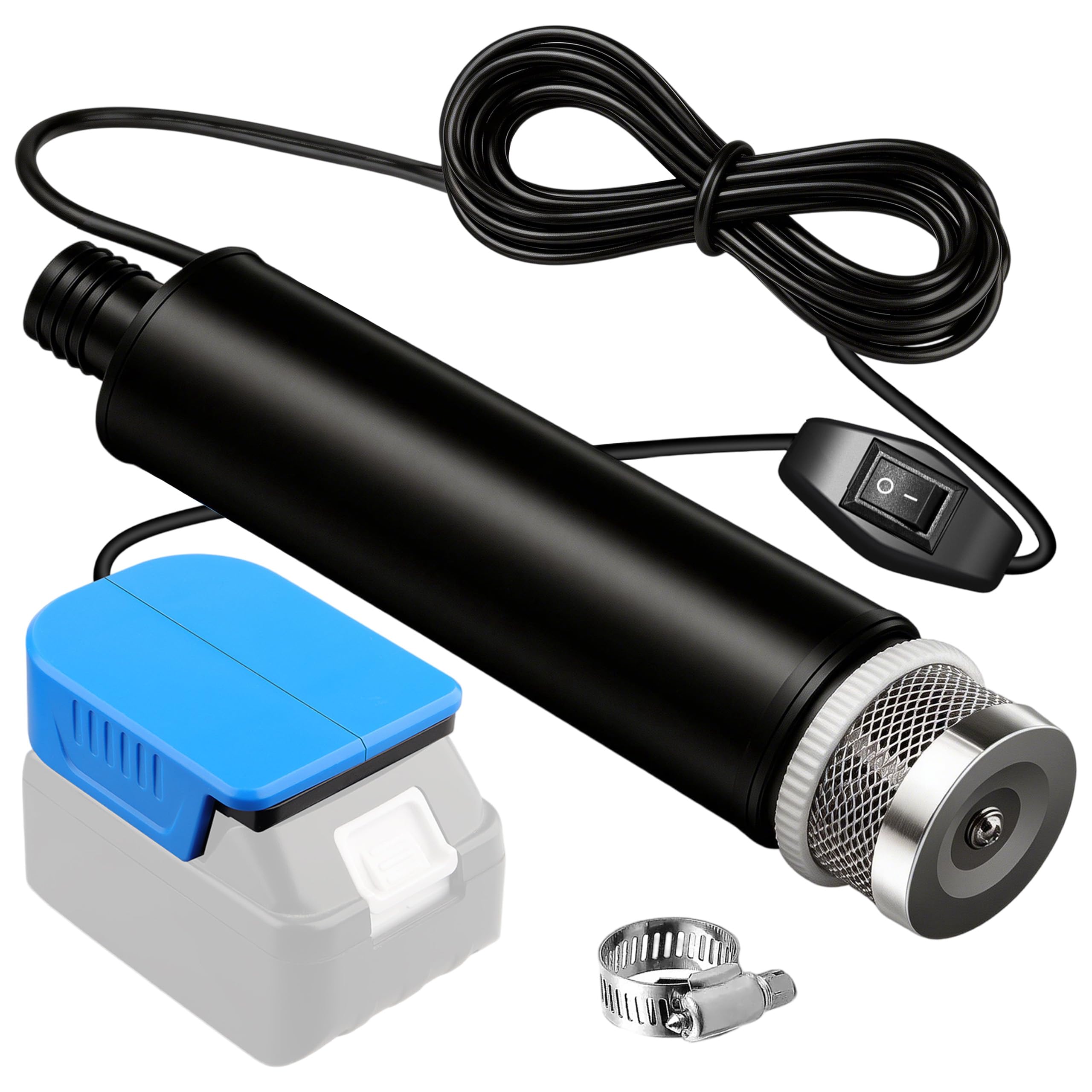 Pompe à eau compatible avec batterie Bosch BAT 18 V, pompe à eau submersible, pompe de transfert d'eau portable pour jardin, réservoir, piscine, étang, aquarium, irrigation et camping