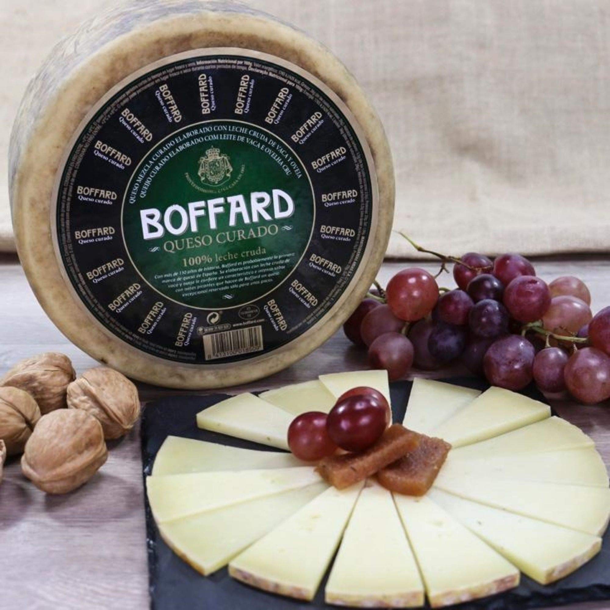 Queso Curado Boffard Artesano - Queso Boffard elaborado con leche cruda de Oveja y Vaca Peso Aproximado 3 Kilos - Incluye Membrillo Artesano TDW