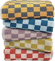 Vista 23 de Juego de 4 toallas de mano para baño, algodón suave y absorbente, juego decorativo, lindas toallas de baño en blanco y negro, 13 x 29 pulgadas