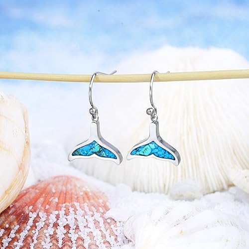 Miniatura 4 de Aretes tipo dormilona con diseño de océano para mujer, diseño de estrella de mar, delfín, arena, dólar, aretes de playa delicados para mujeres,