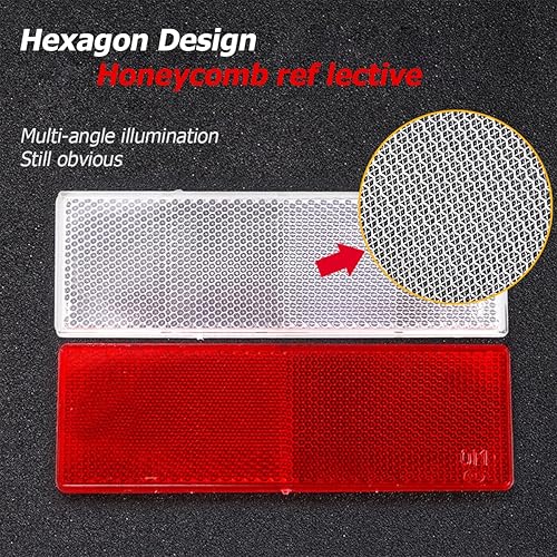 Miniatura 5 de 16 calcomanías reflectantes rojas y blancas calcomanías autoadhesivas de plástico impermeable placa de cinta de advertencia de seguridad reflectante