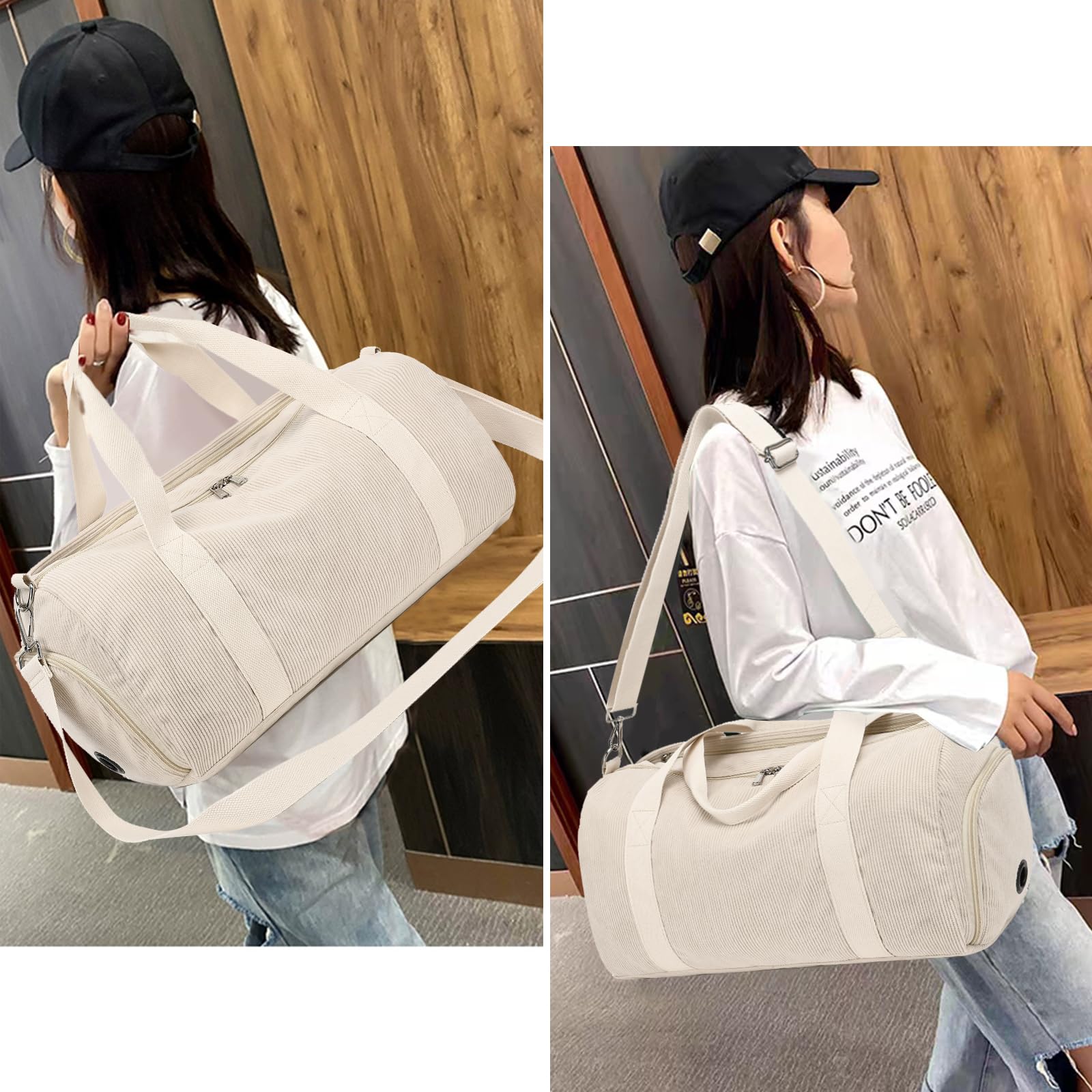 Reisetasche für Fitnessstudio, Sport, Damen, Mädchen, Workout, Reisetasche, Wochenendtasche, mit Schuhfach und Nassfach