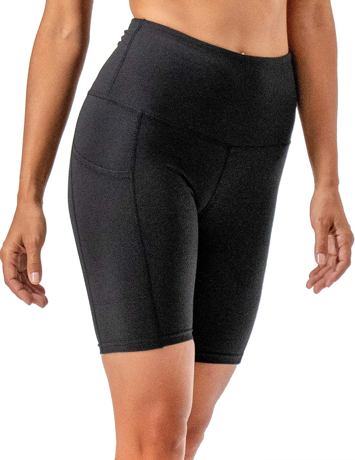 DEVOPS Women's 2-Pack High Waist Workout Yoga Running Exercise Shorts with Side Pockets - Image 3