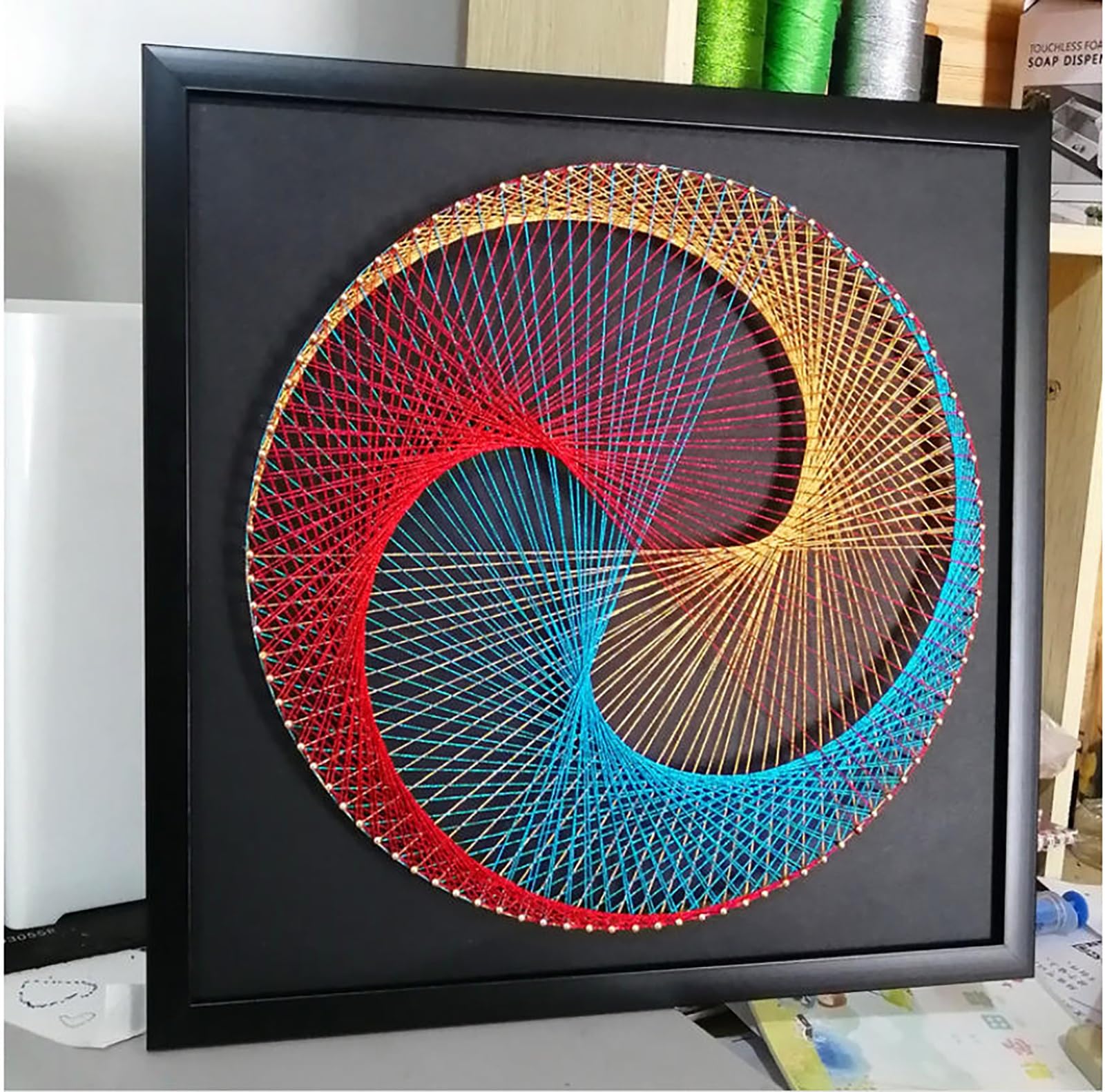 3D String Art Bastelset für Anfänger für Erwachsene und Anfänger, einzigartiges Geschenk(A4,30 * 30CM)