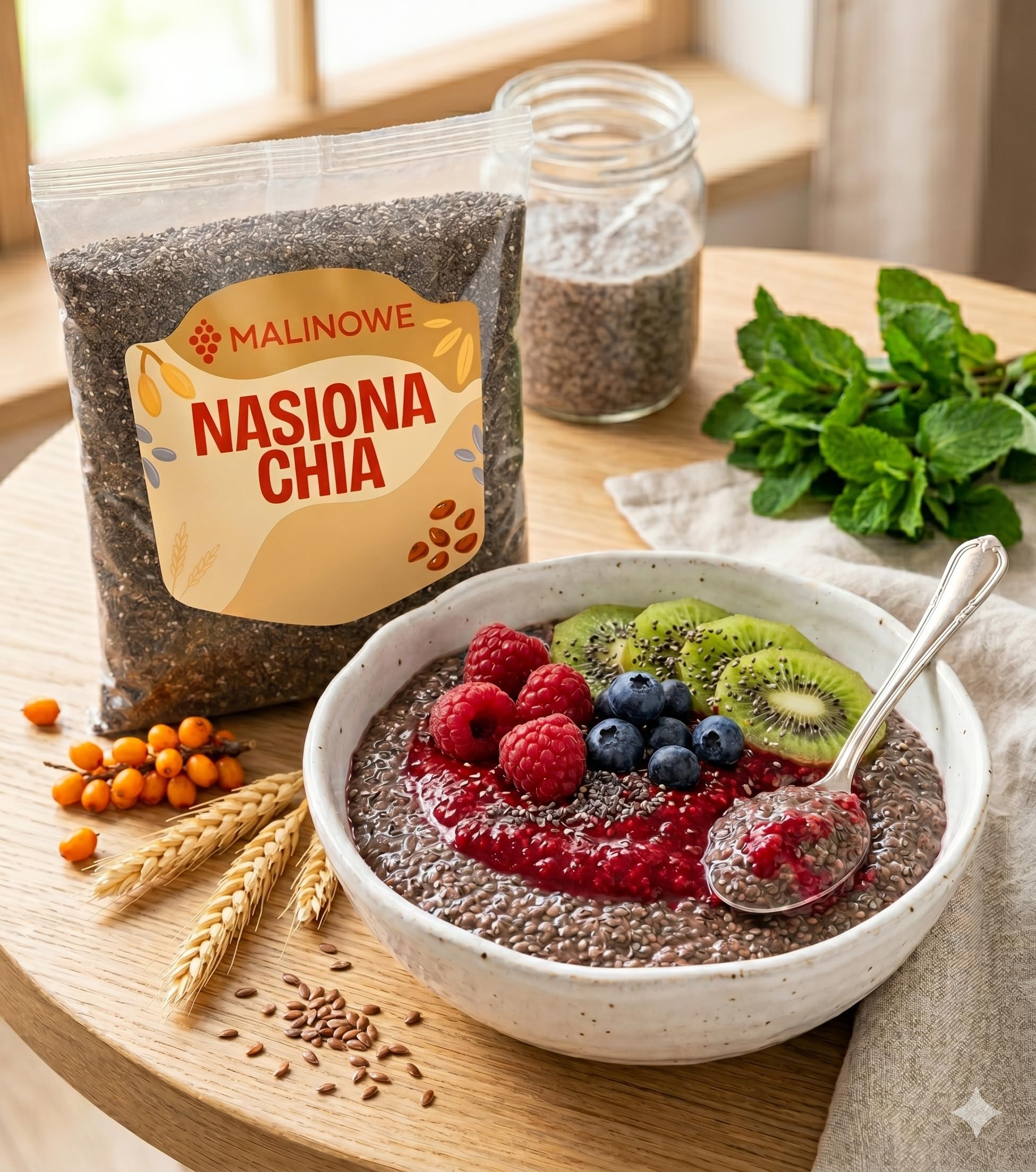 Malinowe NASIONA CHIA 3x1kg Zestaw Szałwia Hiszpańska Wysoka Jakość