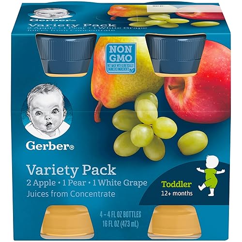 Miniatura 2 de Gerber Paquete variado de jugo de frutas 2 manzanas 1 pera 1 uva blanca