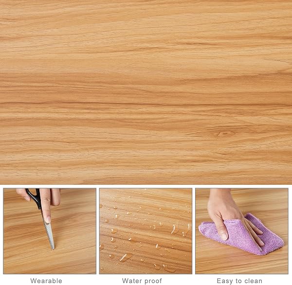 Mondeer Drop Leaf Table, Folding Dining Table with Storage Drawer and Shelves for Small Space Kitchen Dining Room, White & Red Oak - 5
