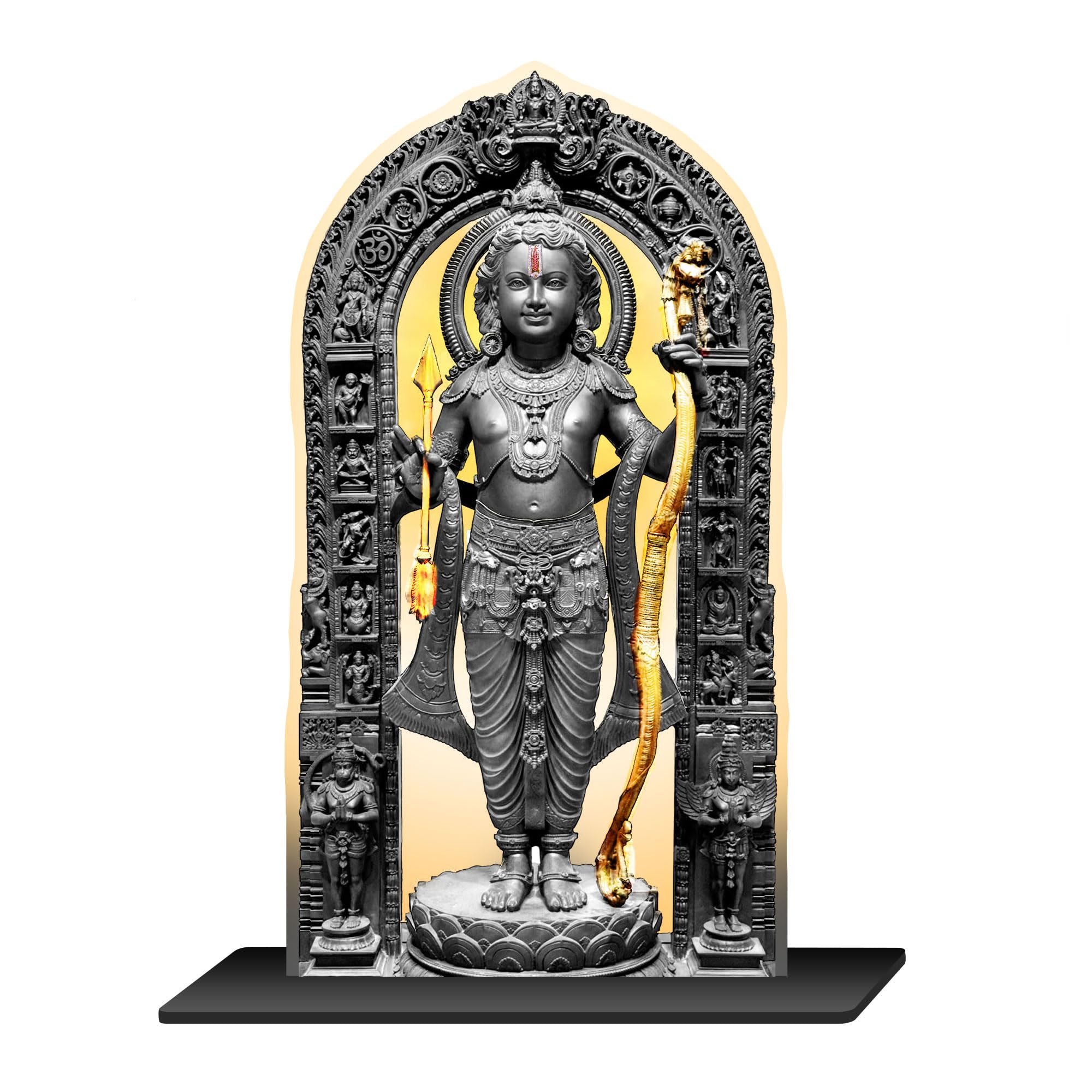 Ram Lalla MDF Cutout, Ram Lalla ji ki Murti Statue in Ayodhya, Idol Home Decor, Divine Gifts, Ram Lalla Statue